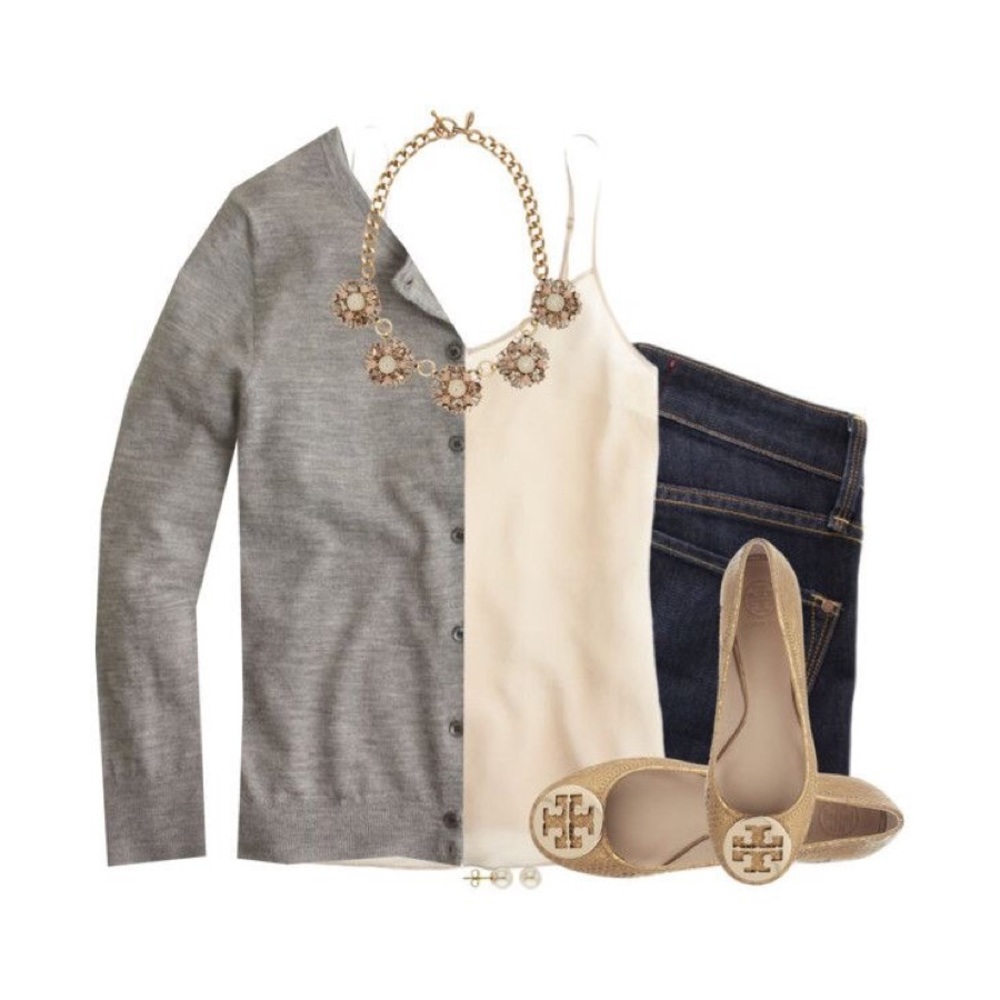 Gray Cashmere Cardigan